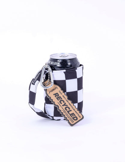 The Checkered Metallic · Can Koozie w/Handle