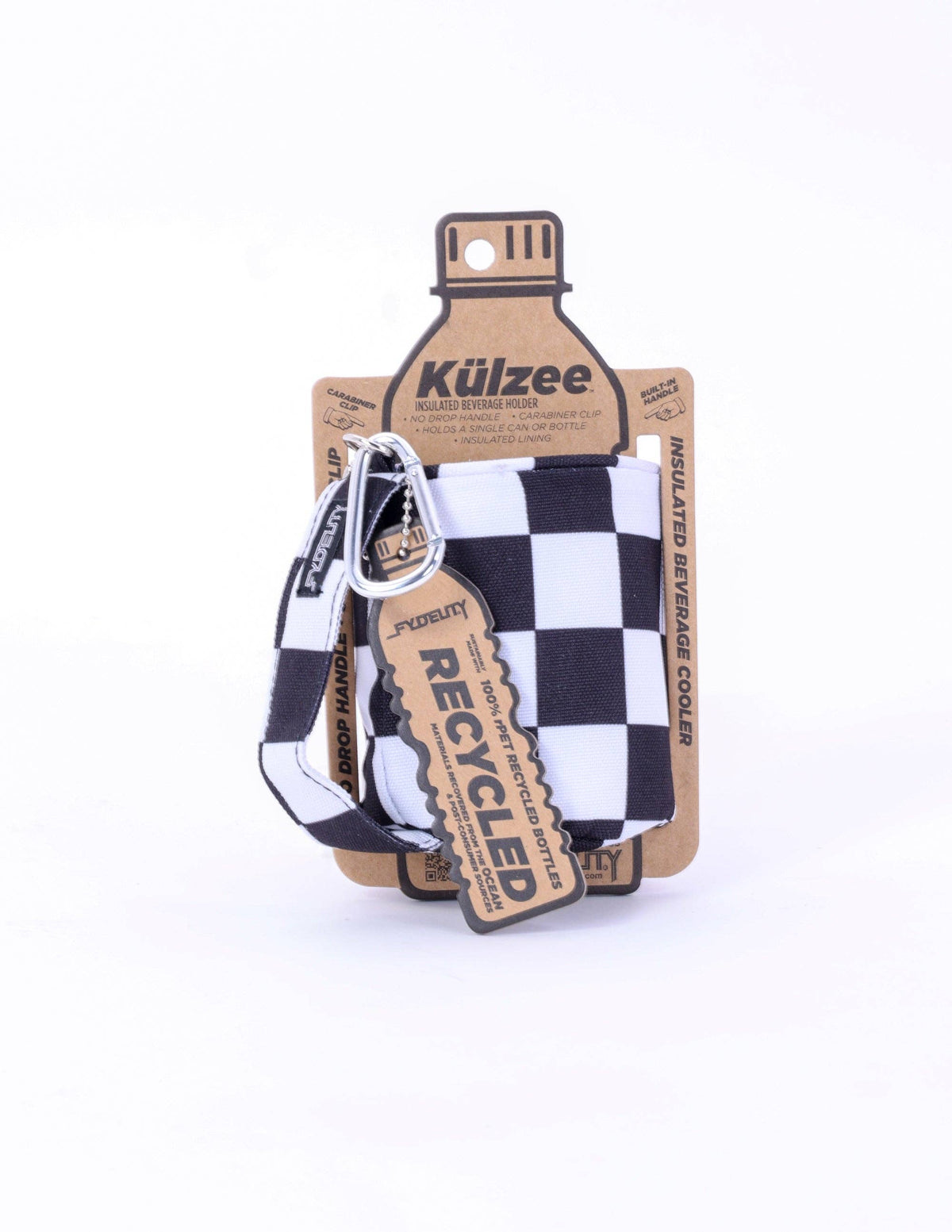 The Checkered Metallic · Can Koozie w/Handle